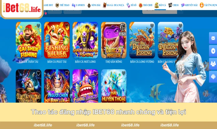 Thao tác đăng nhập IBET68 nhanh chóng và tiện lợi
