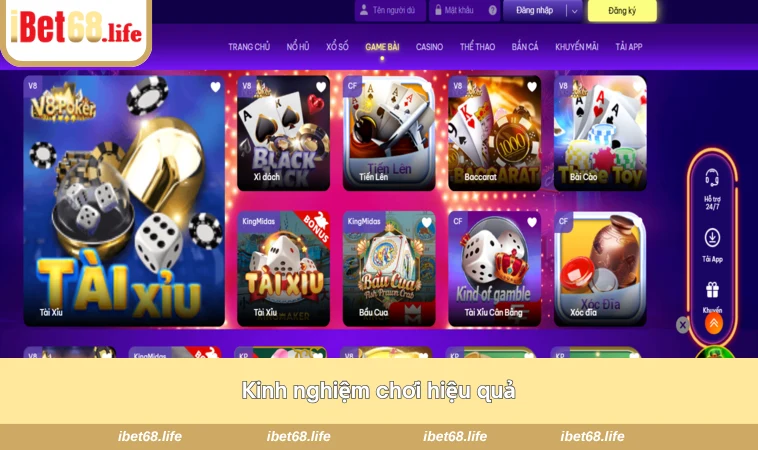 Kinh nghiệm chơi hiệu quả