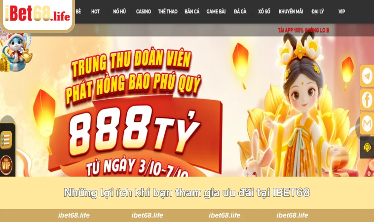Những lợi ích khi bạn tham gia ưu đãi tại IBET68