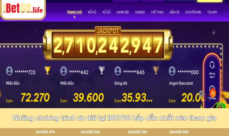 Những chương trình ưu đãi tại IBET68 hấp dẫn nhất nên tham gia
