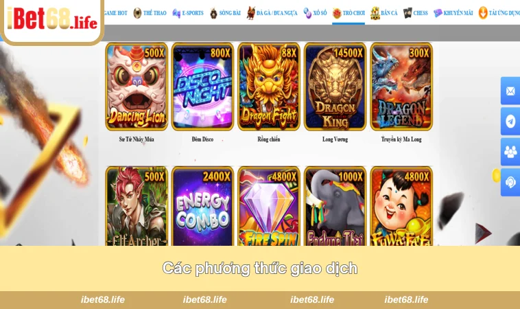Lợi ích tuyệt vời khi giao dịch nạp tiền IBET68