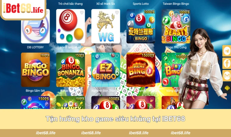 Tận hưởng kho game siêu khủng tại IBET68